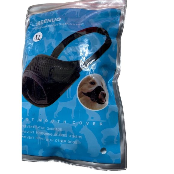 Dog Muzzle Breathable Beehive Style Dog Mouth Muzzle Mesh Pet Mouth Cover XL - Picture 3 of 8